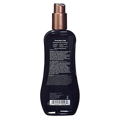 Australian Gold Intensifier Bronzing Dry Oil Spray 8 Ounce (235ml) (Pack of 2)