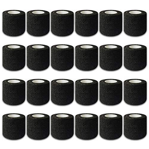 Autdor Tattoo Grip Cover Wrap - 24Pcs 2" x 5 Yards Disposable Cohesive Tattoo...