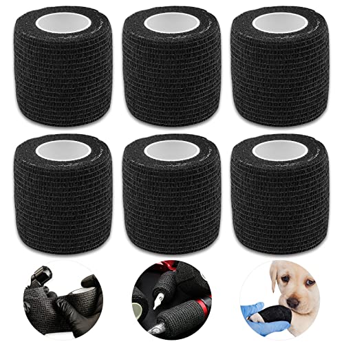 Tattoo Grip Tape Wrap Cover - Autdor 6Pcs Tattoo Machine Wrap 2" x 5 Yards Ta...
