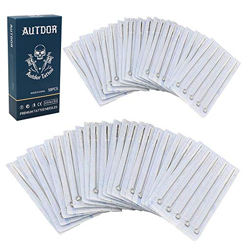 Tattoo Needles and Tips Kit - Autdor 50pcs Mixed Tattoo Needles + 50pcs Mixed...