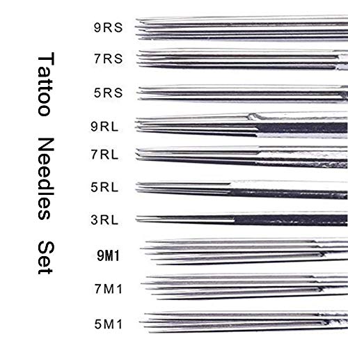 Tattoo Needles and Tips Kit - Autdor 50pcs Mixed Tattoo Needles + 50pcs Mixed...
