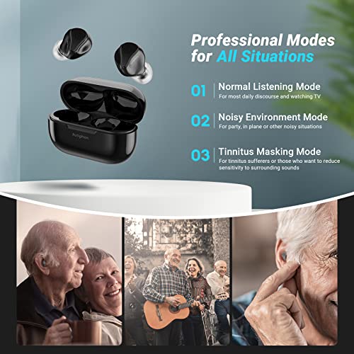 Autiphon Rechargeable Hearing Aids for Seniors Adults, 16-channel Digital Hea...