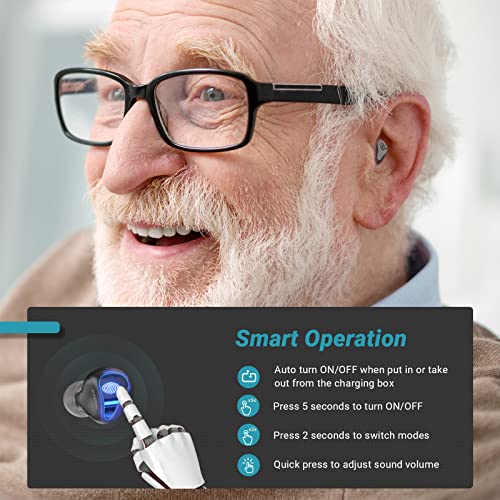 Autiphon Rechargeable Hearing Aids for Seniors Adults, 16-channel Digital Hea...