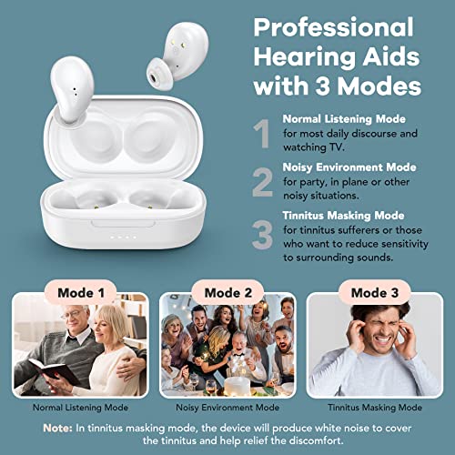 Autiphon Rechargeable Hearing Aids for Seniors Adults with Noise Cancelling, ...