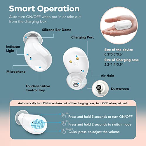 Autiphon Rechargeable Hearing Aids for Seniors Adults with Noise Cancelling, ...