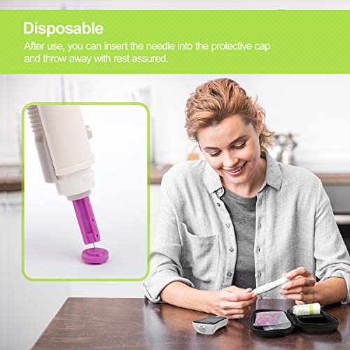 AUVON Blood Lancets, 30 Gauge 100 Twist Top Lancets with Less Pain Design Fit...