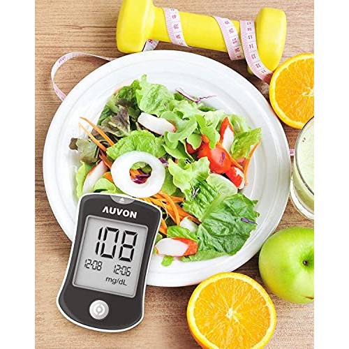 AUVON DS-W Blood Sugar Kit (No Coding Required), High-Tech Diabetes I-QARE DS...