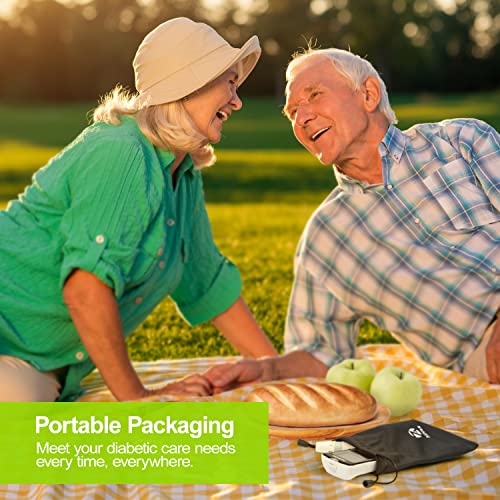 AUVON DS-W Blood Sugar Kit (No Coding Required), High-Tech Diabetes I-QARE DS...