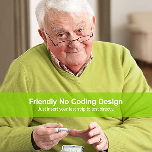 AUVON High-Tech Blood Sugar Test Kit, Diabetes Glucose Monitor with 100 Gluco...