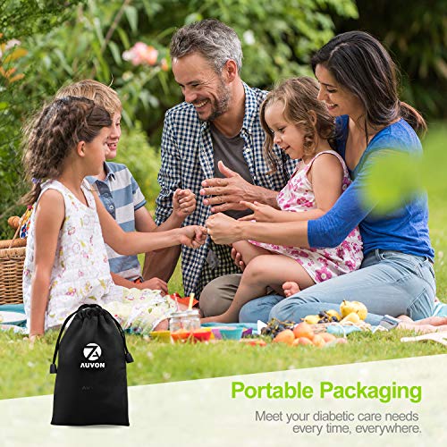 AUVON High-Tech Blood Sugar Test Kit, Diabetes Glucose Monitor with 100 Gluco...