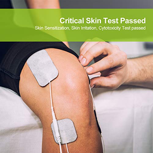 AUVON TENS Unit Pads 2"X4" 8 Pcs, 3rd Gen Latex-Free Rectangular Replacement ...