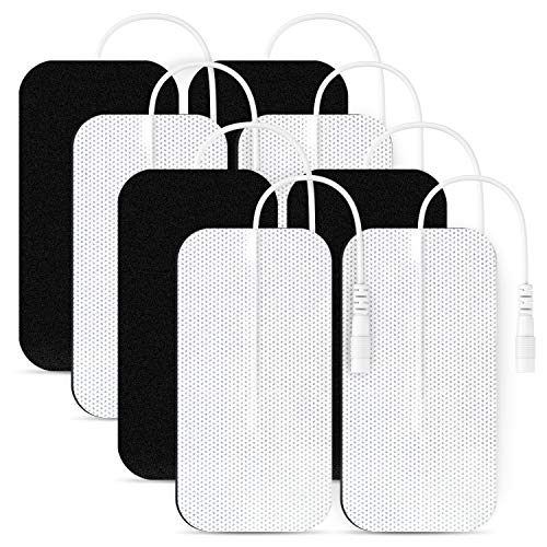 AUVON TENS Unit Pads 2"X4" 8 Pcs, 3rd Gen Latex-Free Rectangular Replacement ...