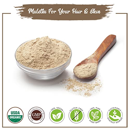 Avador USDA Certified Organic All Natural Mulethi Powder 200 Grams | Licorice...