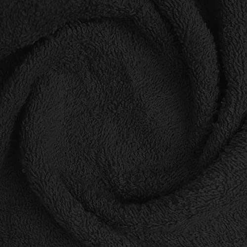Avalon Salon Towels – 24 Pack Black Hand Towels 100% Cotton Spa Towels – 16x2...