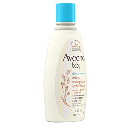 Aveeno Baby Daily Moisture 2-in-1 Tear-Free Shampoo & Conditioner for Baby's ...