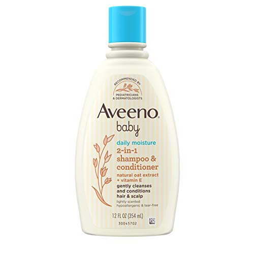 Aveeno Baby Daily Moisture 2-in-1 Tear-Free Shampoo & Conditioner for Baby's ...