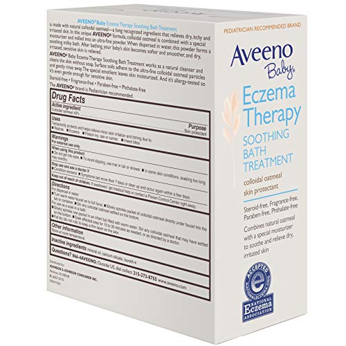 Aveeno Baby Eczema Therapy Soothing Bath Treatment for Relief of Dry, Itchy a...