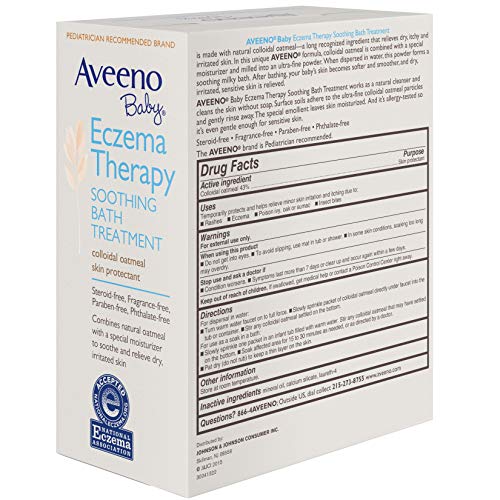 Aveeno Baby Eczema Therapy Soothing Bath Treatment for Relief of Dry, Itchy a...