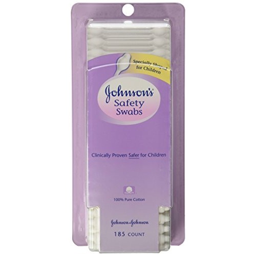 JOHNSON'S Safety Swabs 185 Each (Pack of 3)