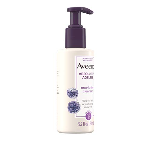 Aveeno Absolutely Ageless Nourishing Daily Facial Cleanser, Antioxidant-Rich ...