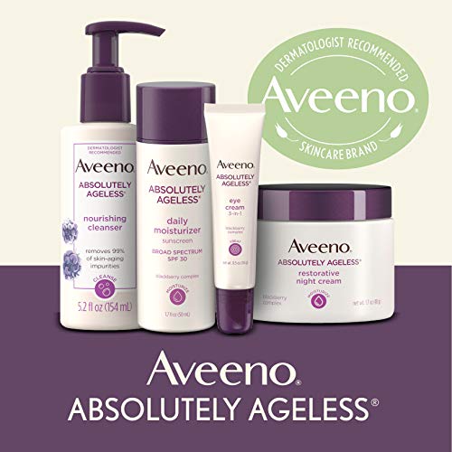 Aveeno Absolutely Ageless Nourishing Daily Facial Cleanser, Antioxidant-Rich ...