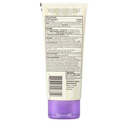 Aveeno Baby Continuous Protection Zinc Oxide Mineral Sunscreen Lotion for Sen...