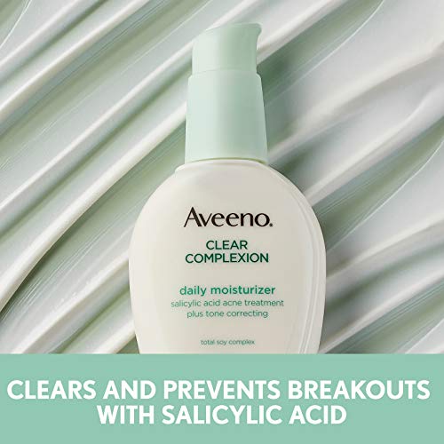 Aveeno Clear Complexion Salicylic Acid Acne-Fighting Daily Face Moisturizer f...