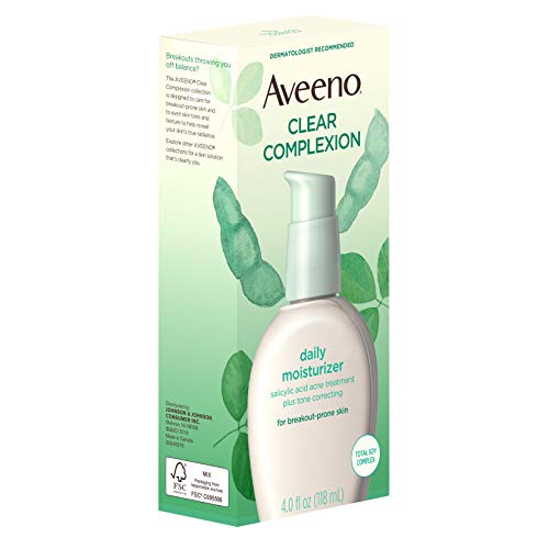 Aveeno Clear Complexion Salicylic Acid Acne-Fighting Daily Face Moisturizer f...