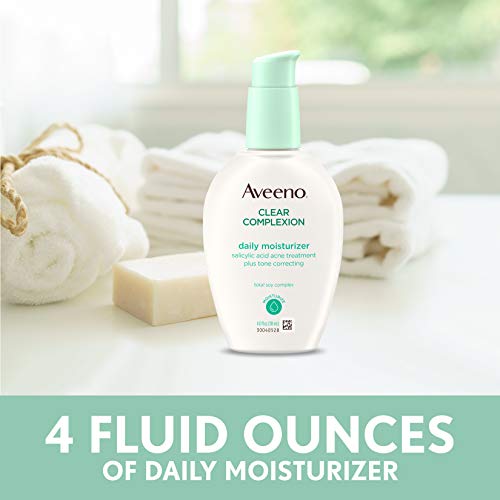 Aveeno Clear Complexion Salicylic Acid Acne-Fighting Daily Face Moisturizer f...