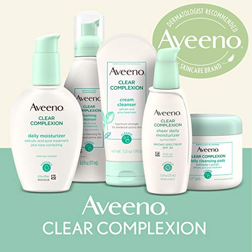 Aveeno Clear Complexion Salicylic Acid Acne-Fighting Daily Face Moisturizer f...