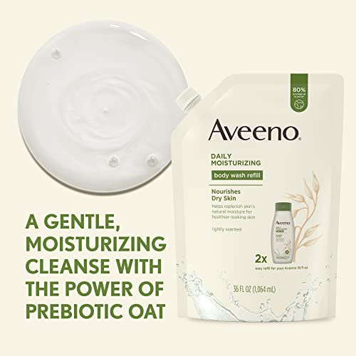 Aveeno Daily Moisturizing Body Wash, Soothing Oat, Refill, 36 Fl. Oz
