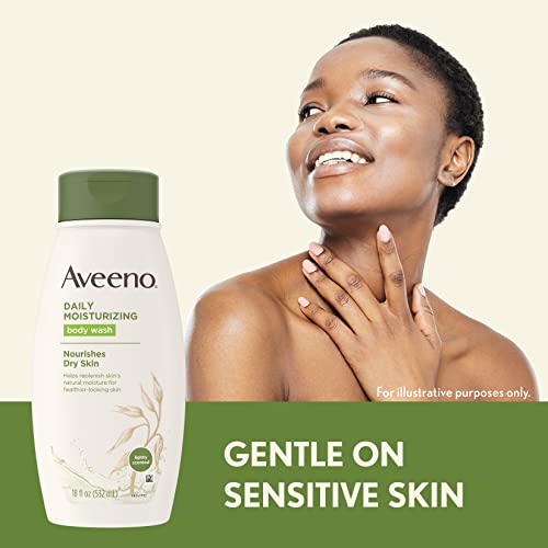 Aveeno Daily Moisturizing Body Wash with Soothing Oat Creamy Shower Gel (Soap...