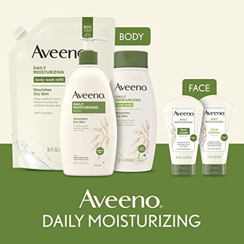 Aveeno Daily Moisturizing Body Wash with Soothing Oat Creamy Shower Gel (Soap...