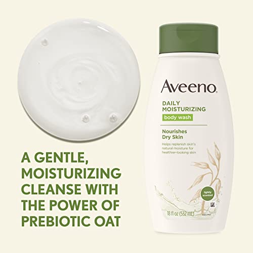 Aveeno Daily Moisturizing Body Wash with Soothing Oat Creamy Shower Gel (Soap...