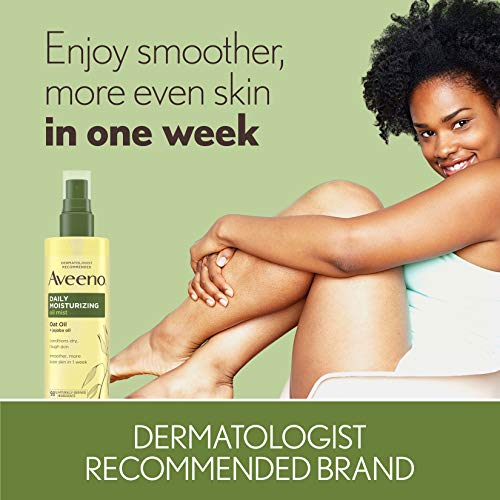 Aveeno Daily Moisturizing Dry Body Oil Mist with Oat and Jojoba Oil for Dry, ...