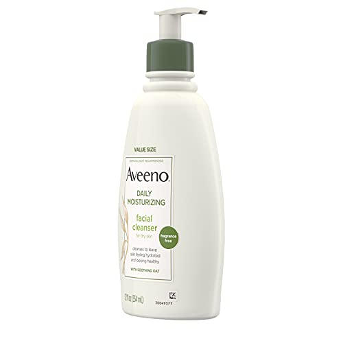Aveeno Daily Moisturizing Facial Cleanser with Soothing Non-GMO Oat, Hydratin...