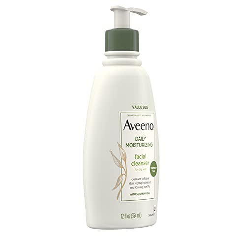 Aveeno Daily Moisturizing Facial Cleanser with Soothing Non-GMO Oat, Hydratin...