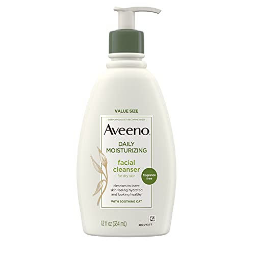 Aveeno Daily Moisturizing Facial Cleanser with Soothing Non-GMO Oat, Hydratin...