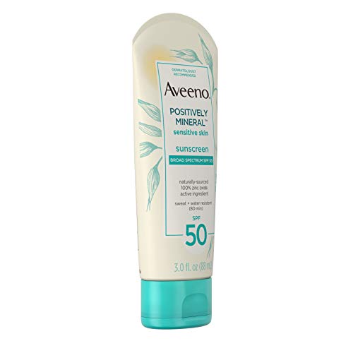 Aveeno Positively Mineral Sensitive Skin Daily Sunscreen Lotion with SPF 50 1...