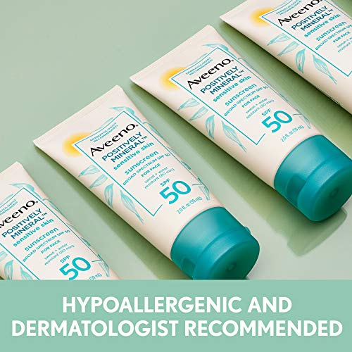 Aveeno Positively Mineral Sensitive Skin Daily Sunscreen Lotion with SPF 50 1...