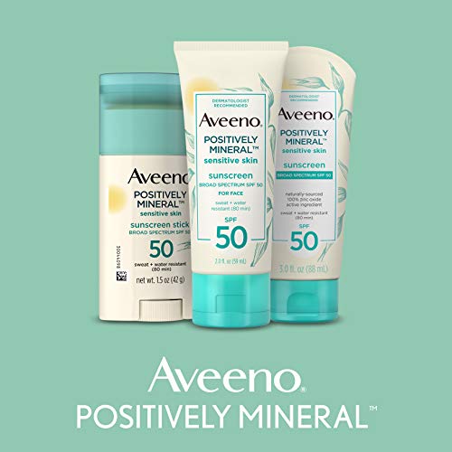 Aveeno Positively Mineral Sensitive Skin Daily Sunscreen Lotion with SPF 50 1...