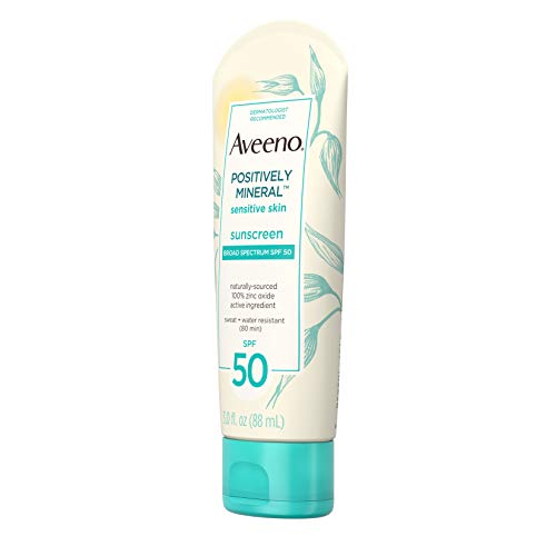Aveeno Positively Mineral Sensitive Skin Daily Sunscreen Lotion with SPF 50 1...