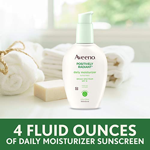 Aveeno Positively Radiant Daily Facial Moisturizer with Broad Spectrum SPF 15...
