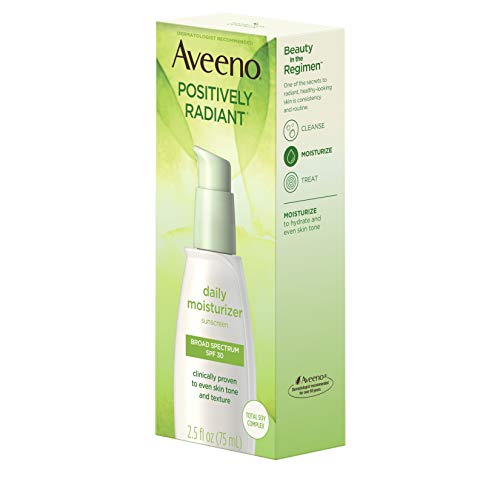 Aveeno Positively Radiant Daily Facial Moisturizer with Total Soy Complex and...