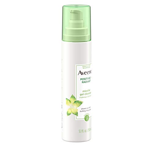 Aveeno Positively Radiant Hydrating Micellar Gel Facial Cleanser with Moistur...