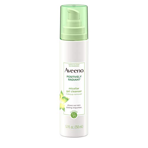 Aveeno Positively Radiant Hydrating Micellar Gel Facial Cleanser with Moistur...