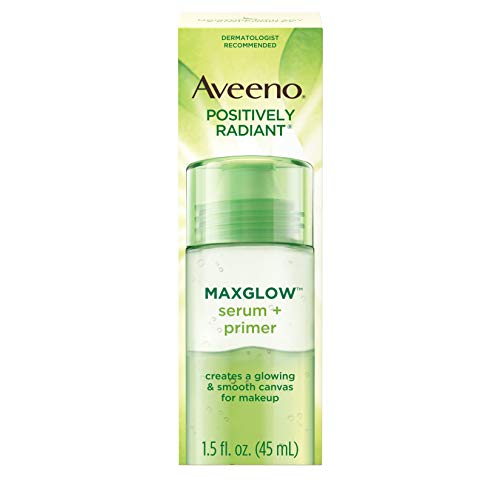 Aveeno Positively Radiant MaxGlow Hydrating Face Serum + Primer with Moisture...