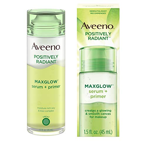 Aveeno Positively Radiant MaxGlow Hydrating Face Serum + Primer with Moisture...