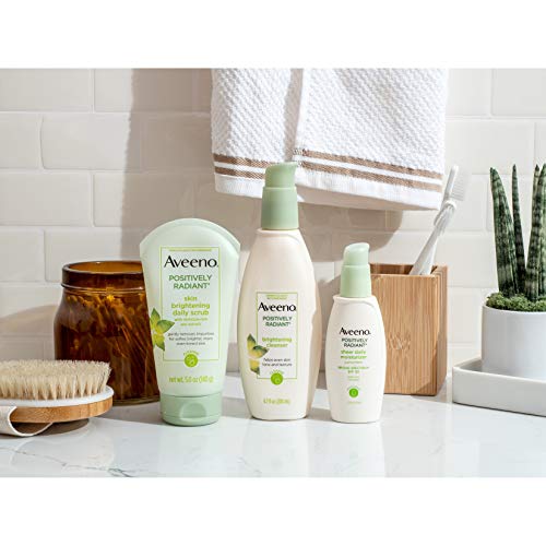 Aveeno Positively Radiant Skin Brightening Exfoliating Daily Facial Scrub, Mo...