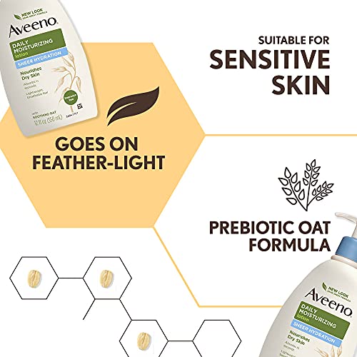 Aveeno Sheer Hydration Daily Moisturizing Lotion for Dry Skin with Soothing O...